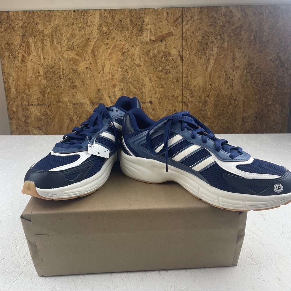 adidas Navy and White Sneakers - Picture 4 of 12